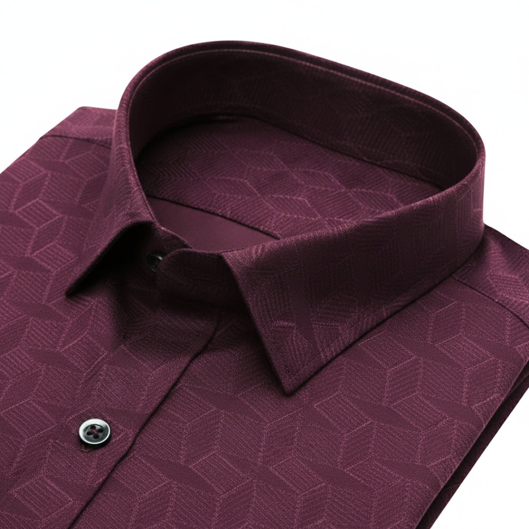Men's Casual Half Sleeve Shirt - Maroon | SHS-154