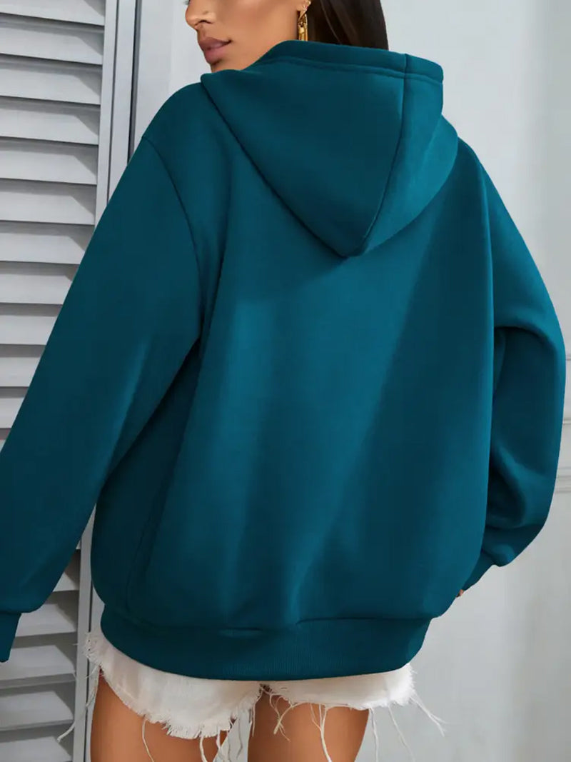 Women Peacock Winter Hoodie