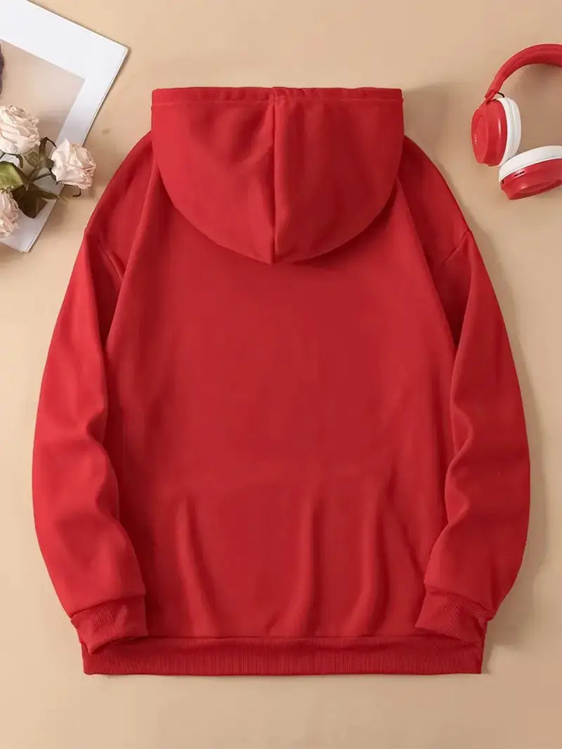 Women Red Winter Hoodie