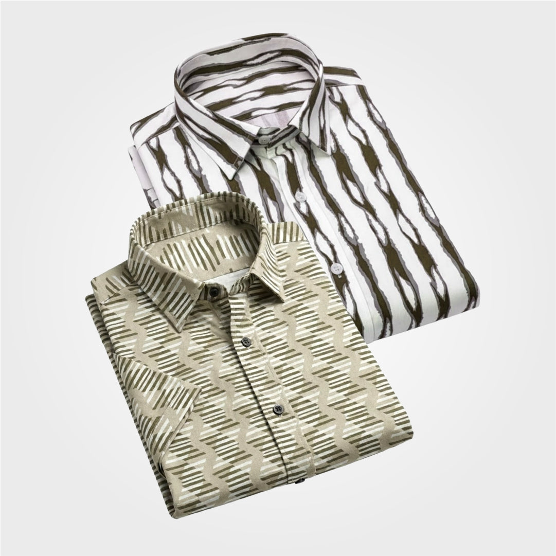 Shirt for Men's Pack of 2 (UHSS-165,UHSS-182)