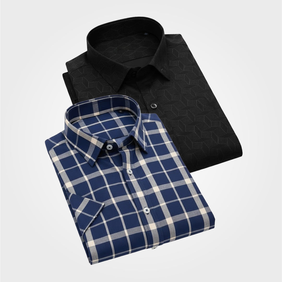 Shirt for Men's Pack of 2 (UHSS-15,SHS-153)
