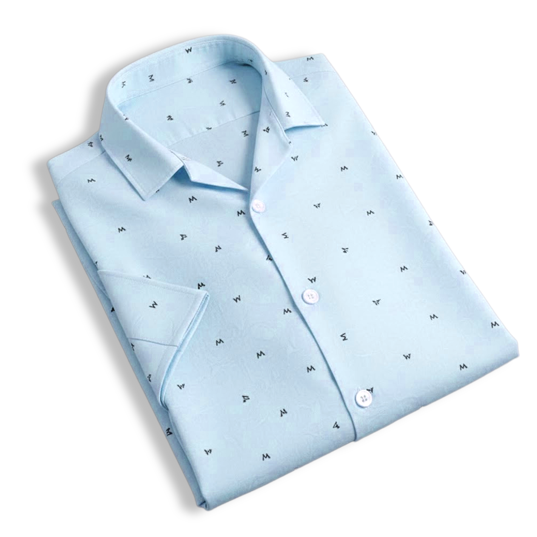 Men's Casual Half Sleeve Shirt - Blue | BHS-183