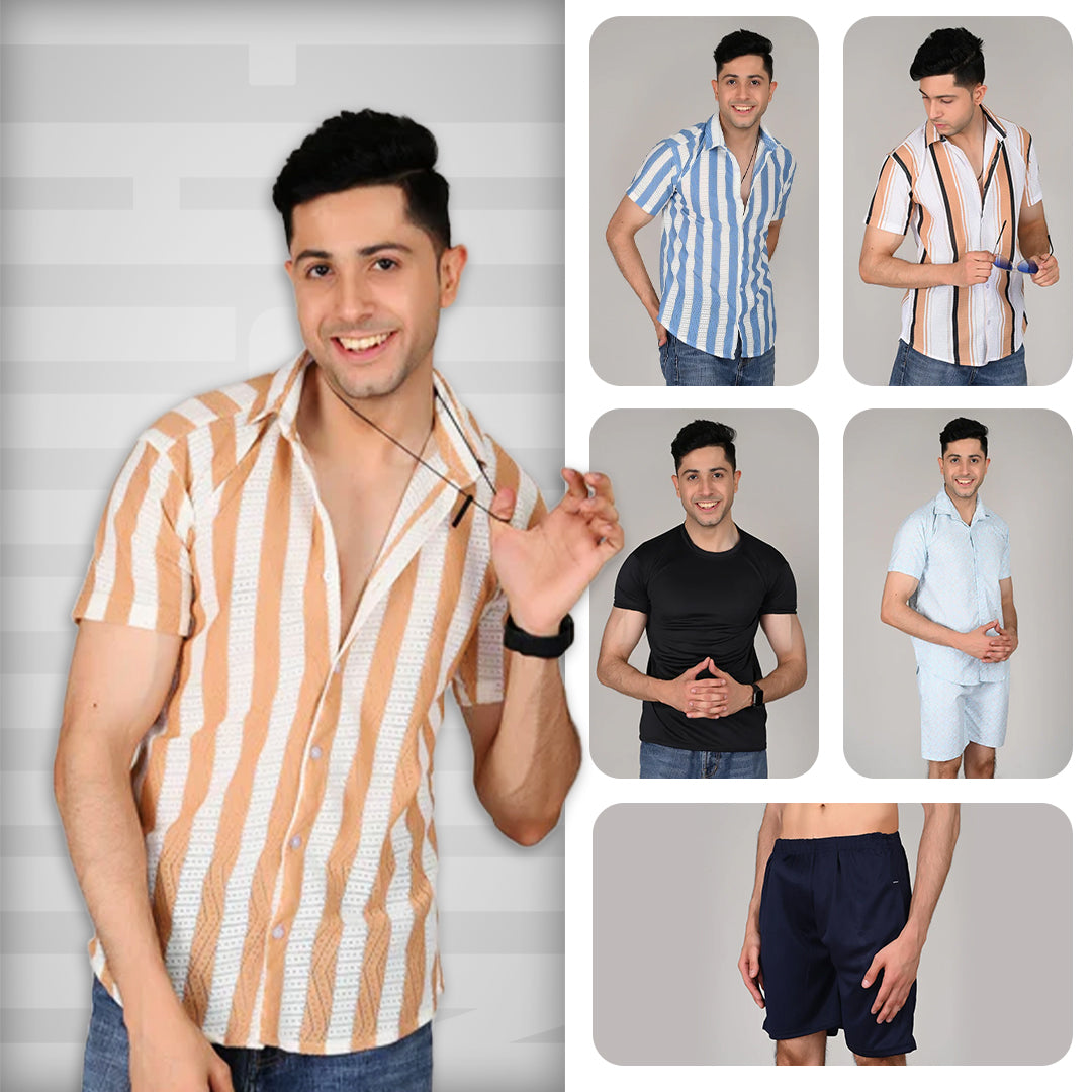 Bundle-01 (3 Shirts + 1 Co-ord Set + 1 T-Shirt + 1 Short)