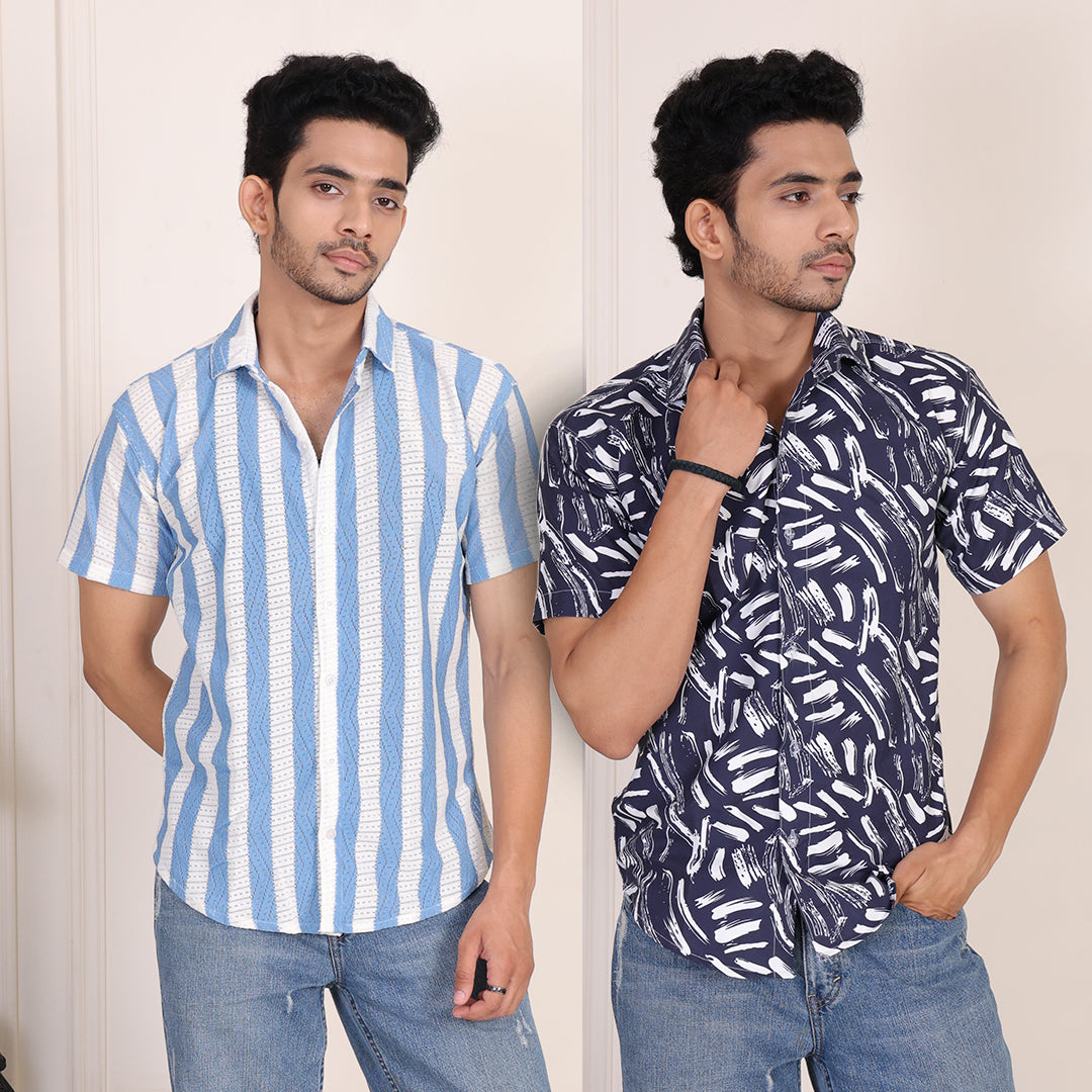 Blue Strip with black paintbrush