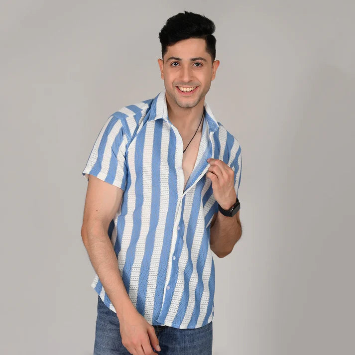 Blue Strip with black paintbrush