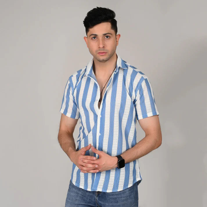 Blue Strip with black paintbrush