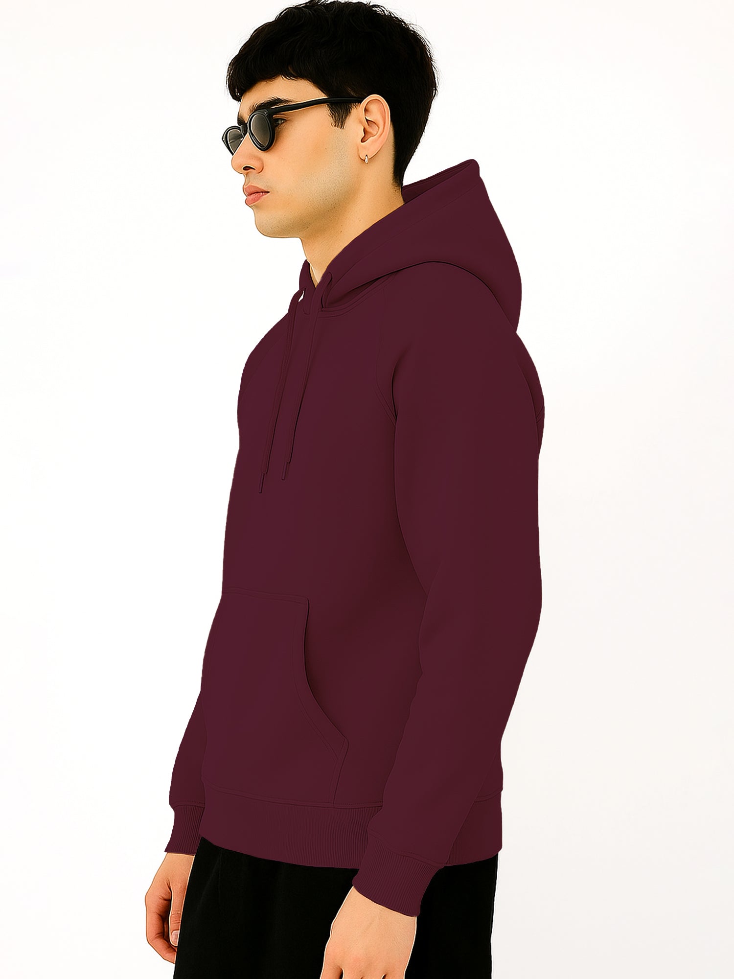 Men Maroon Hoodie for Winter | HD-413