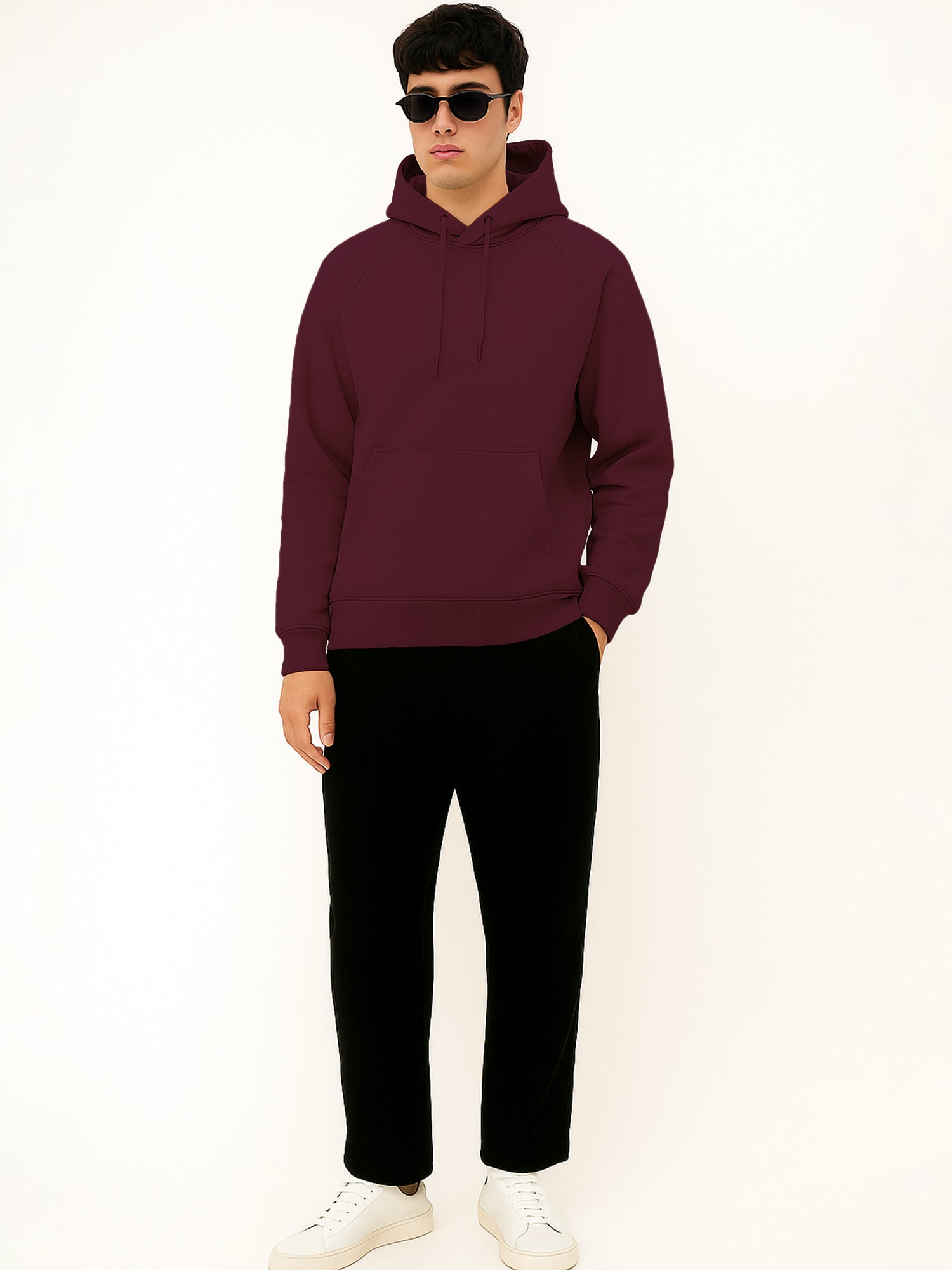 Men Maroon Hoodie for Winter | HD-413