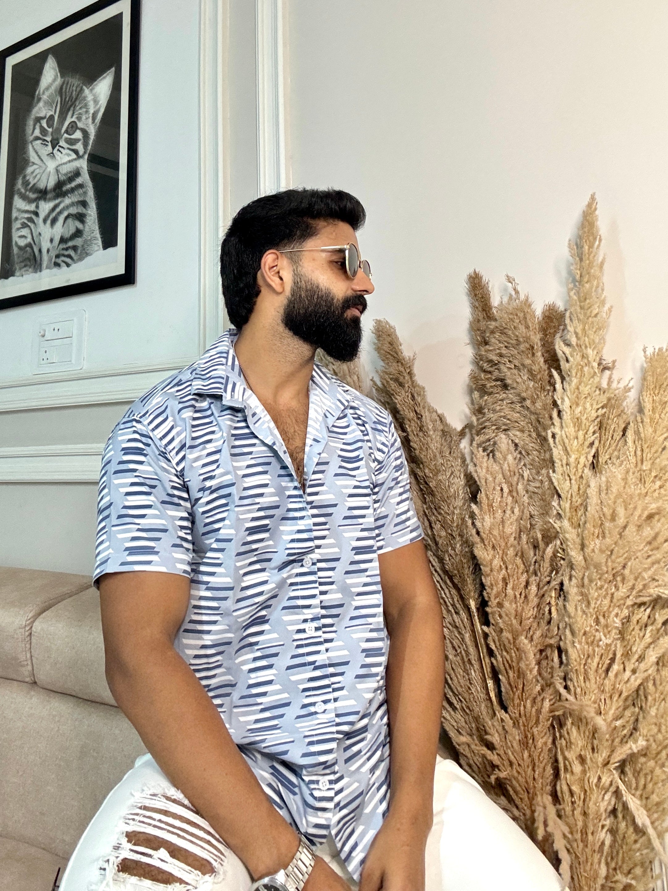 Men's Casual Half Sleeve Shirt - Multicolor | UHSS-180