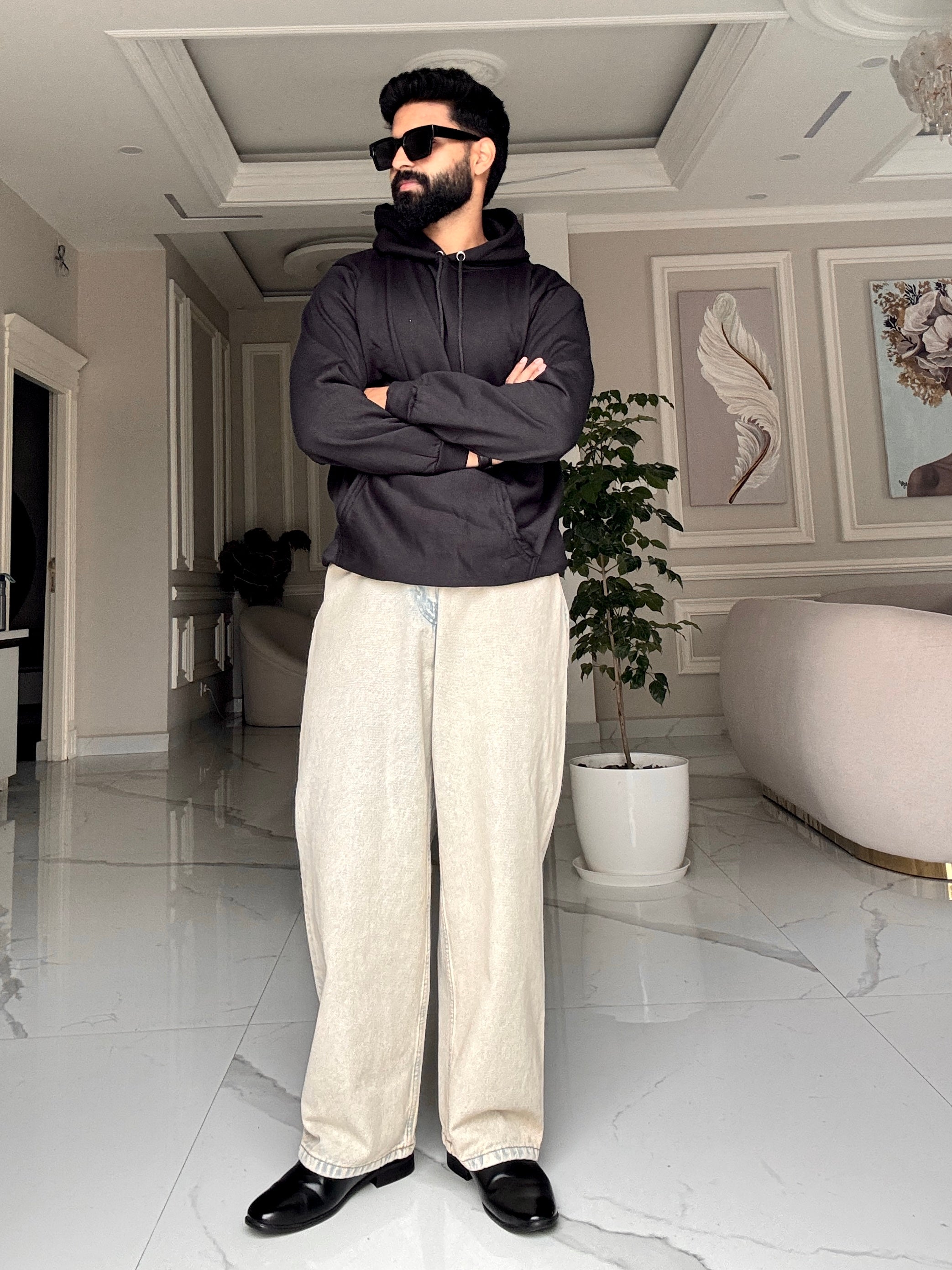 Men Black Hoodie for Winter | HD-412