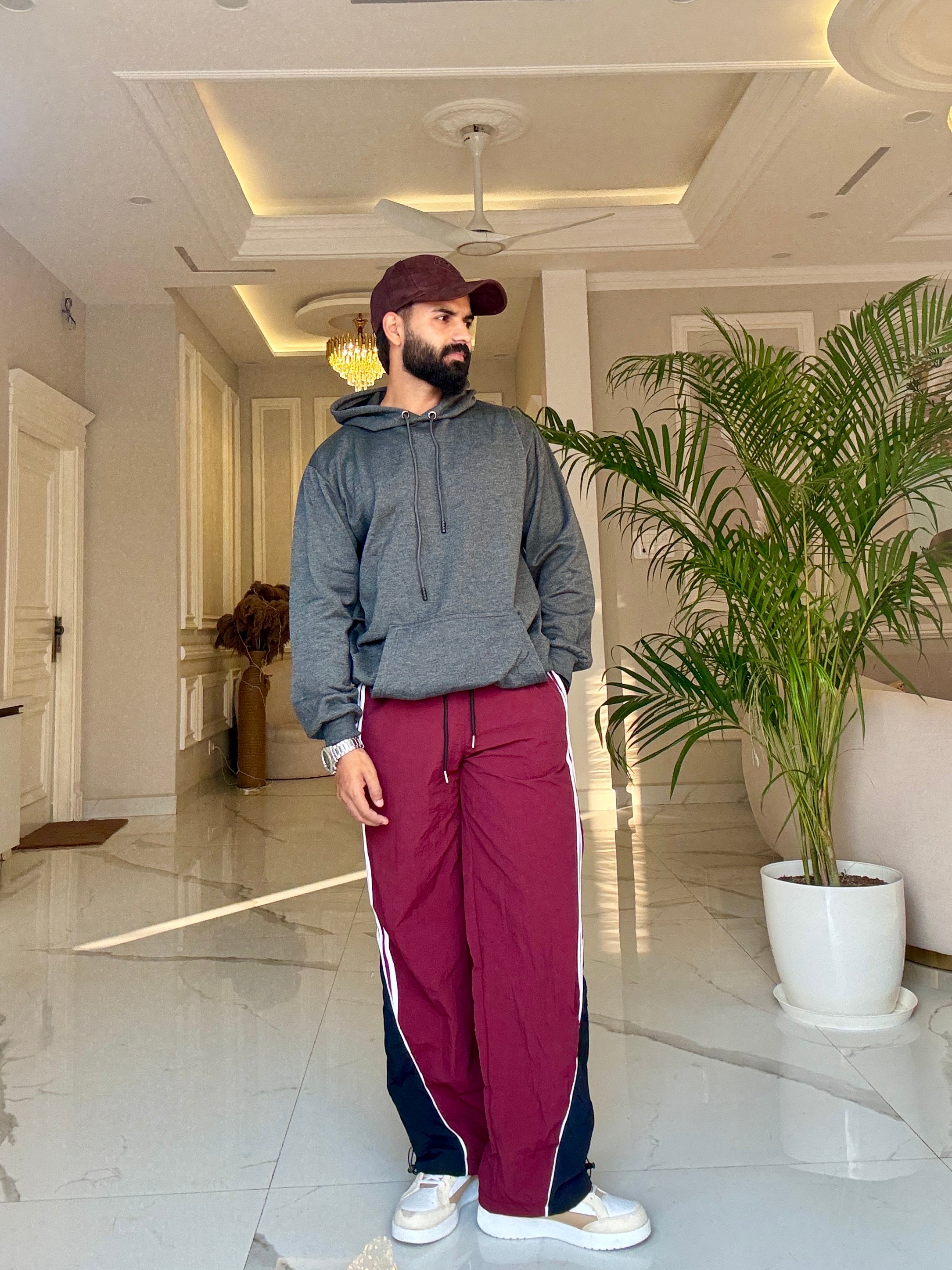 Men Dark Grey Hoodie for Winter