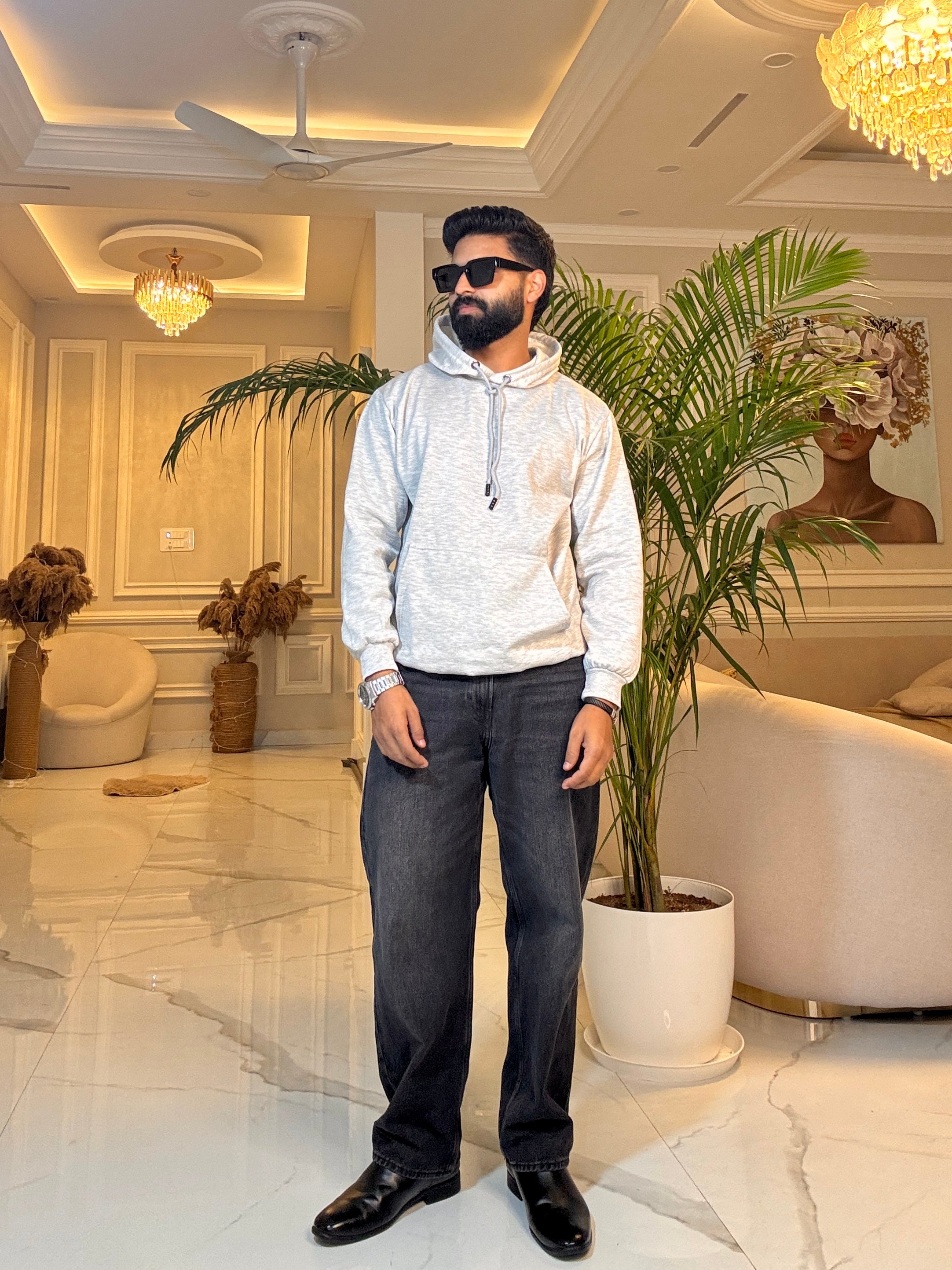 Men Off White Hoodie for Winter