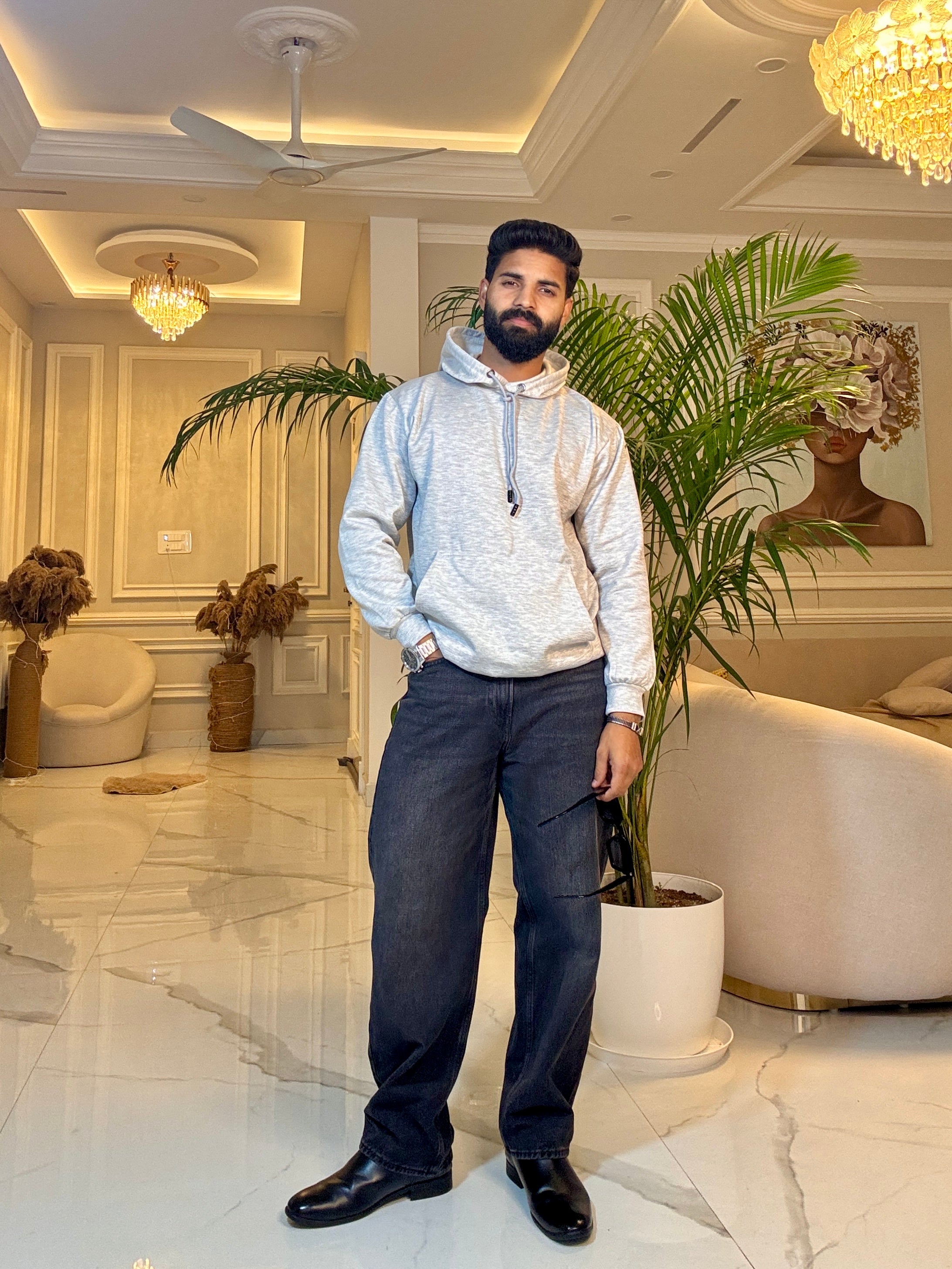 Men Off White Hoodie for Winter