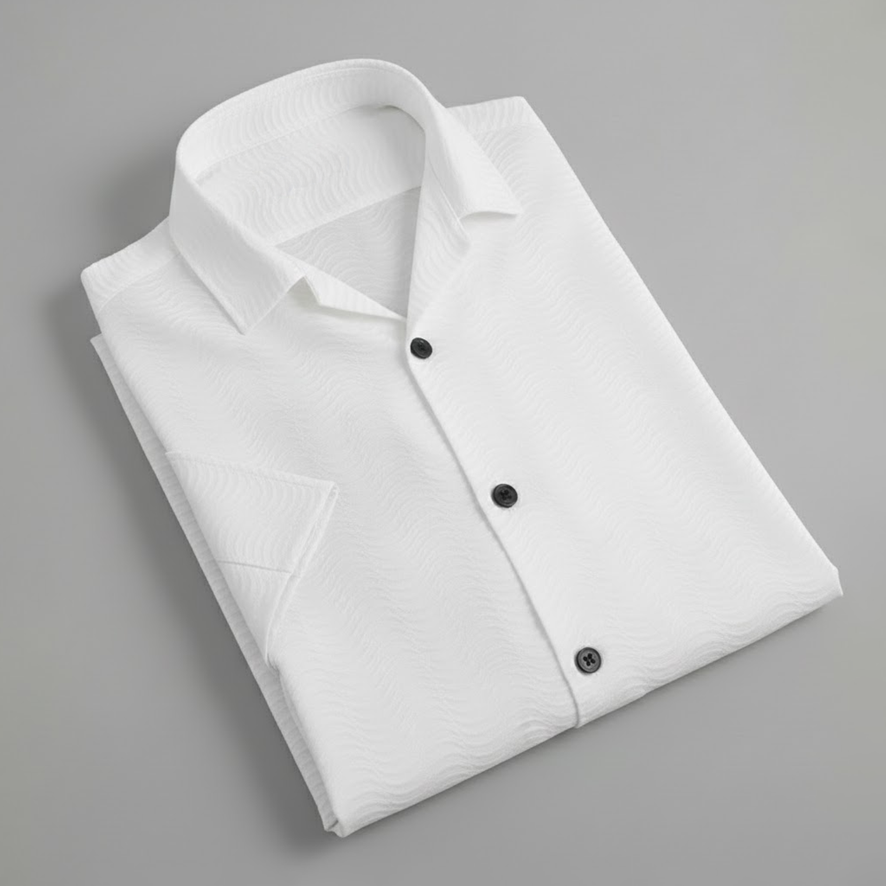 Men's Casual Half Sleeve Shirt - White | SHS-142