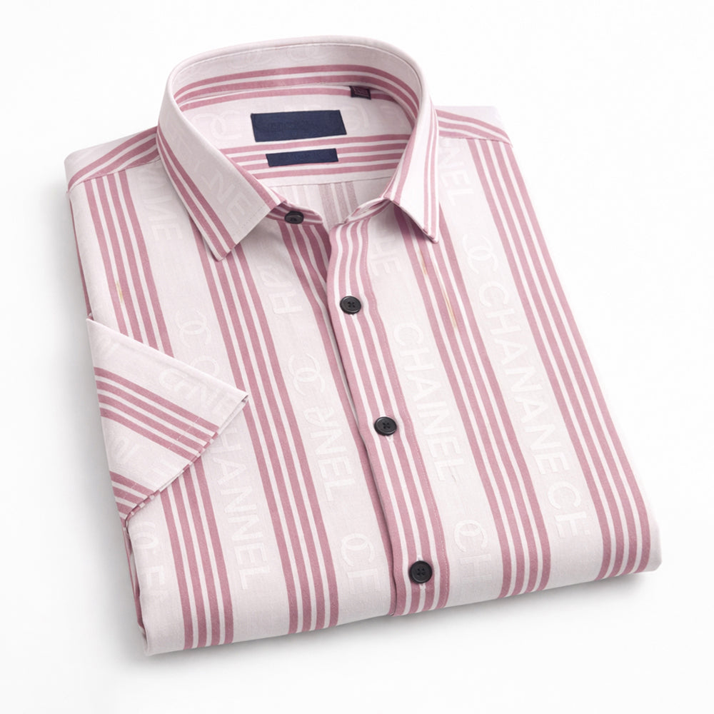 Men's Casual Half Sleeve Shirt - Striped Multicolor | SHS-178