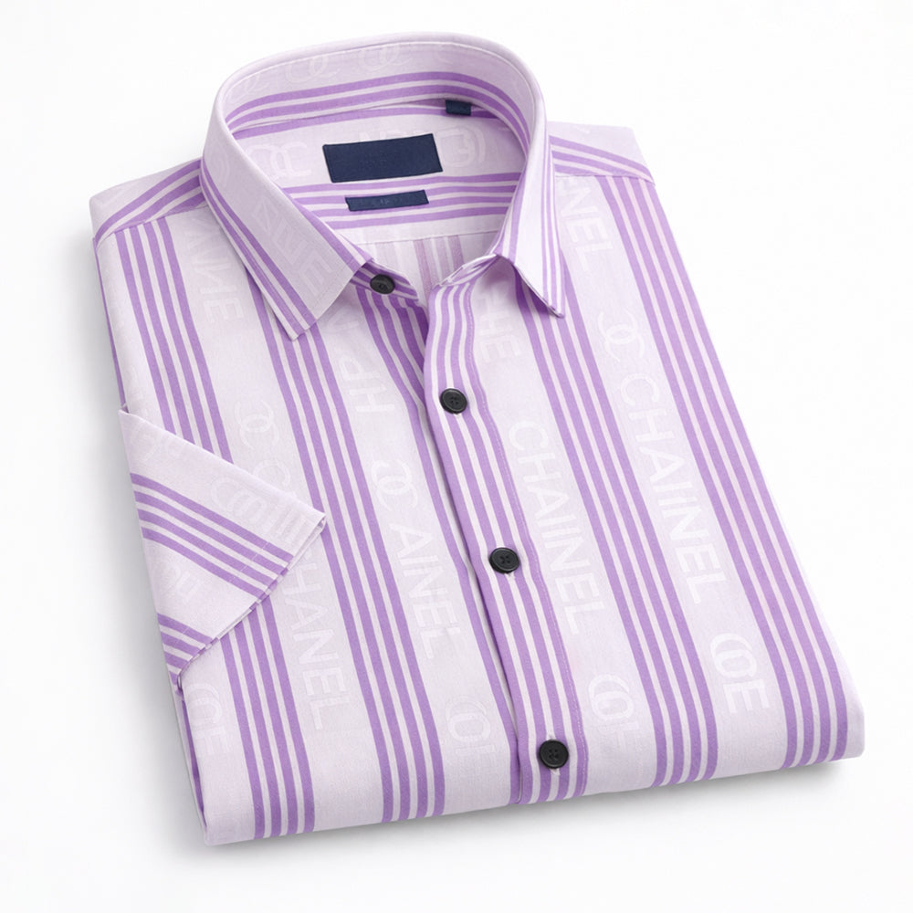 Men's Casual Half Sleeve Shirt - Striped Multicolor | SHS-179