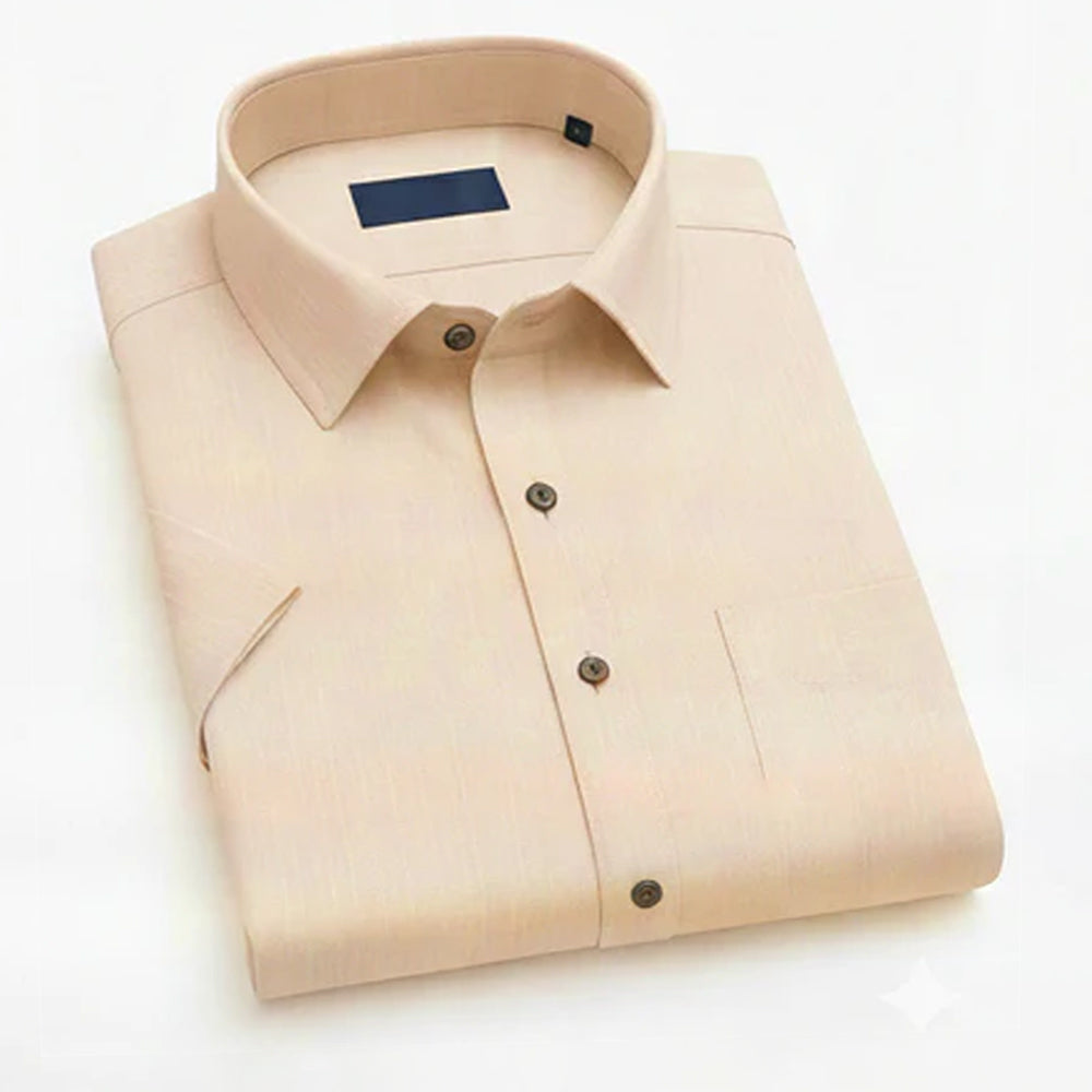 Men Yellow Classy Plain Shirt - UHSS-123