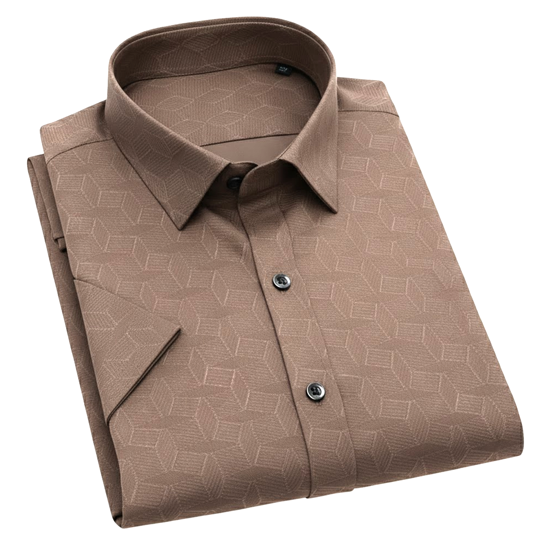 Men's Casual Half Sleeve Shirt - Light Brown | UHSS-149