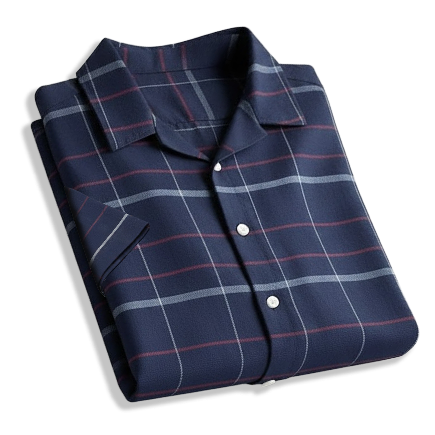 Men's Casual Half Sleeve Shirt - Check Blue | UHSS-157