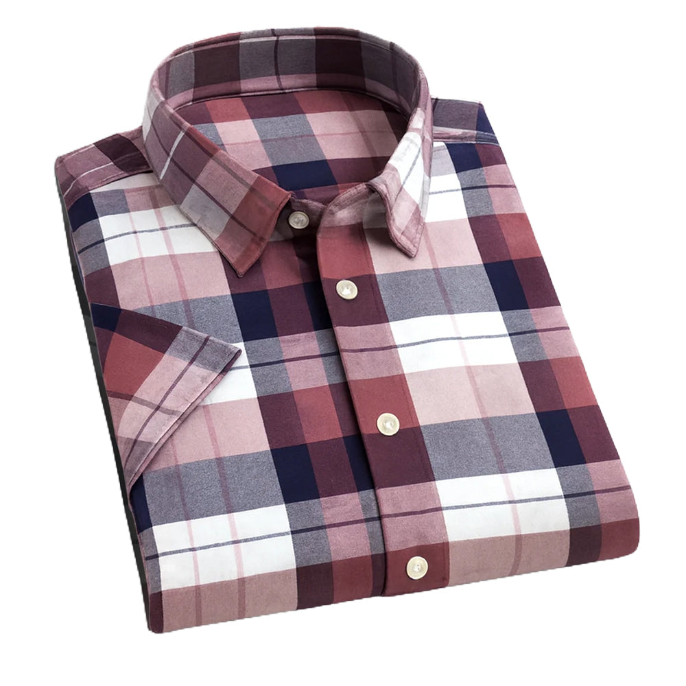 Men's Casual Half Sleeve Shirt - Check Multi | UHSS-163