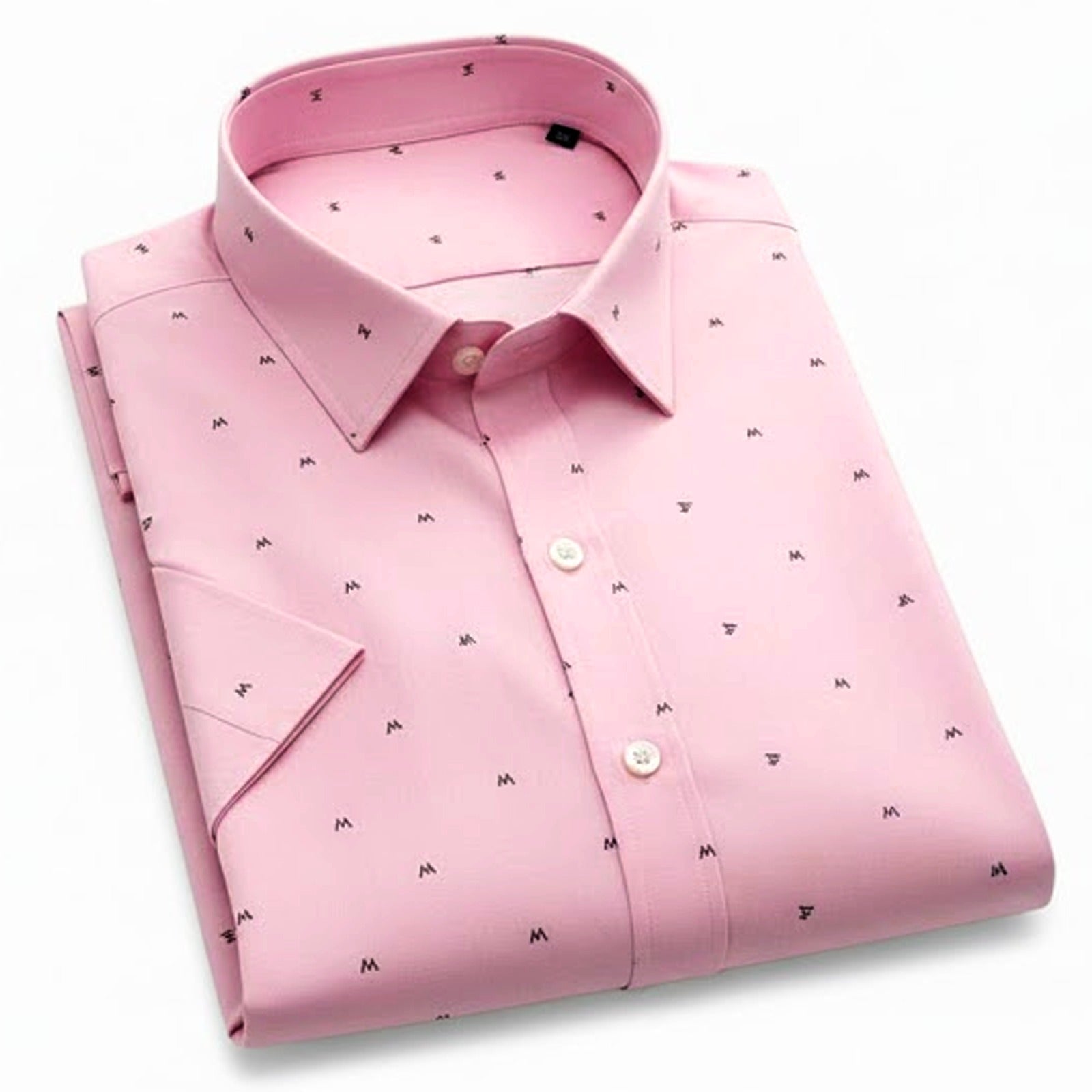 Men's Casual Half Sleeve Shirt - Pink | BHS-184