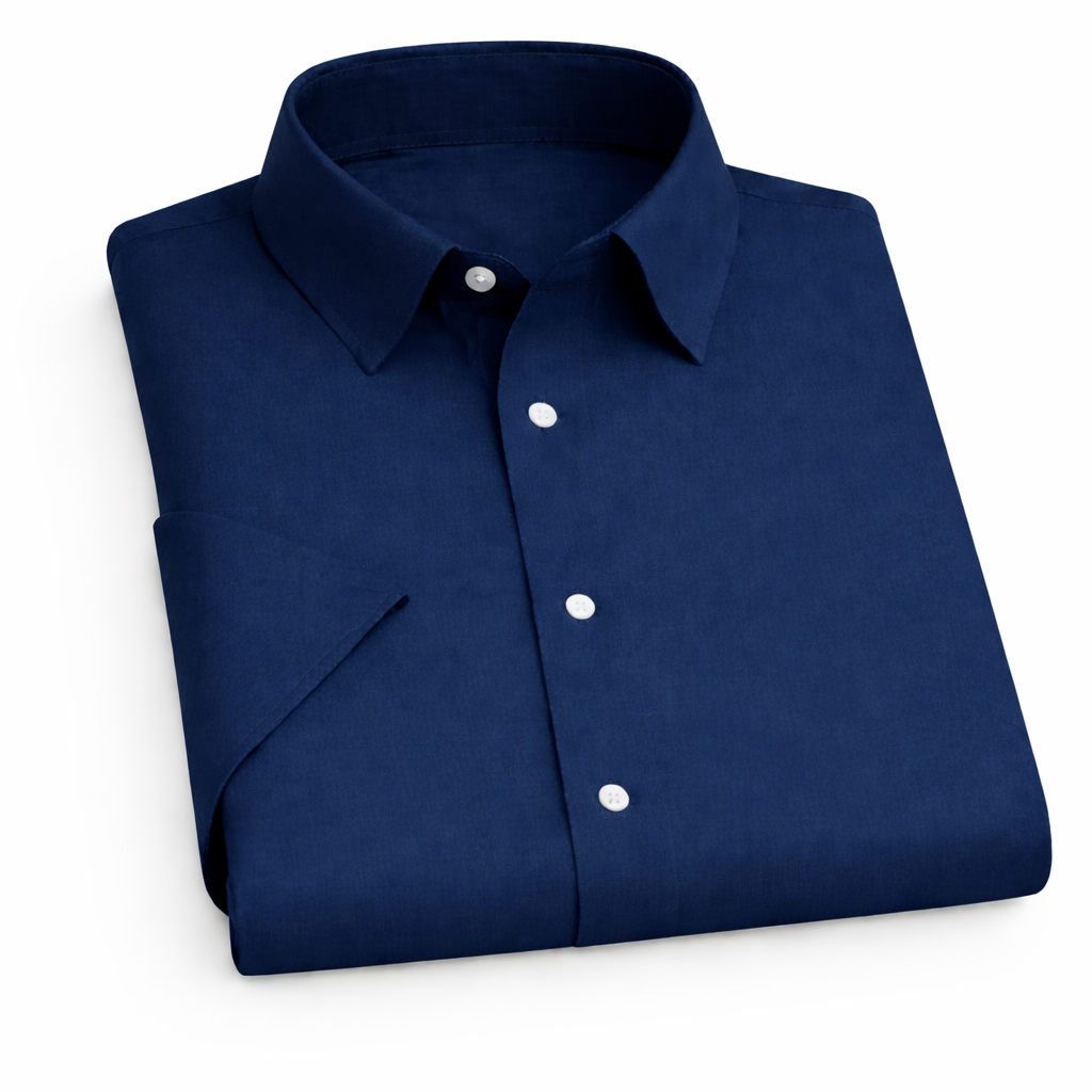 Plain Royal Blue Shirt Half Sleeve Shirt (SKU-RS1-521)