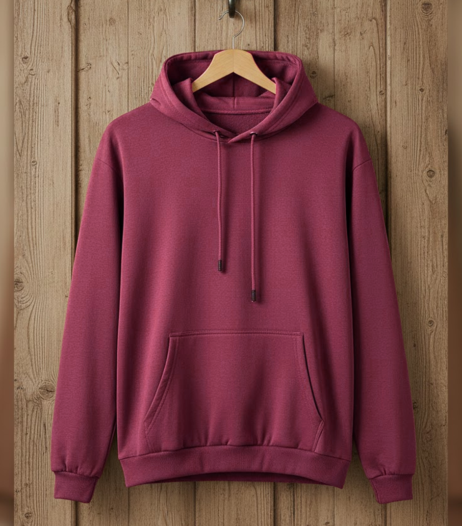 Men Maroon Hoodie for Winter | HD-413