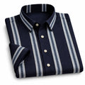 Blue Shirt with Strip Half Sleeve Shirt (SKU-P-515)