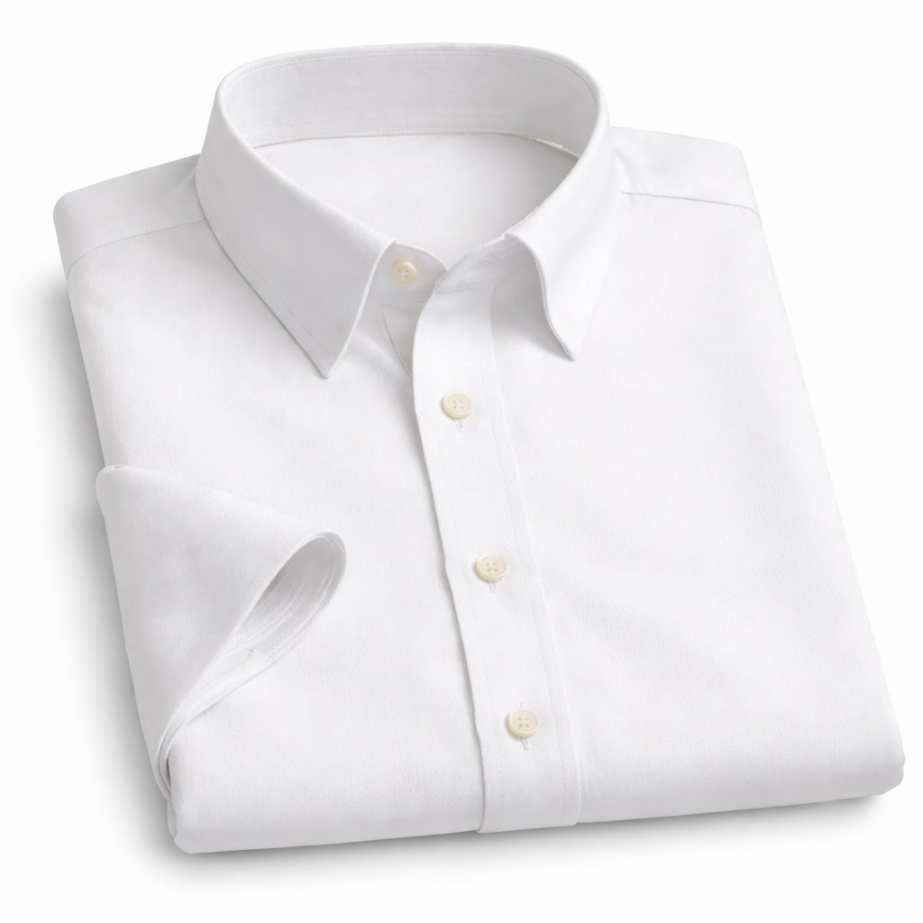 Plain White Shirt Half Sleeve Shirt (SKU-RS1-516)