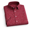 Red Printed Half Sleeve Shirt (SKU-P-507)