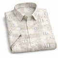White Shirt with Print Half Sleeve Shirt (SKU-P-513)