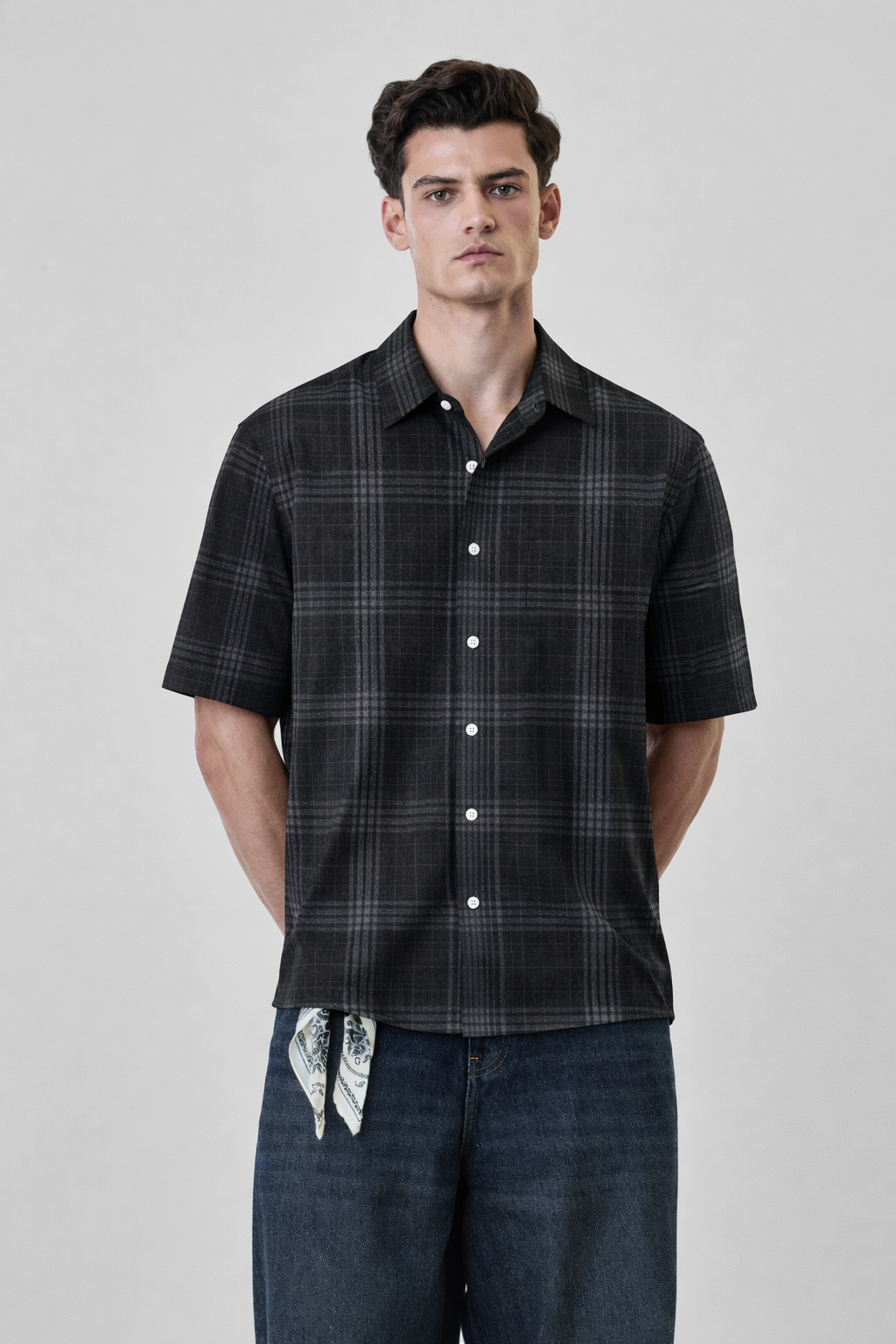 Black Lining Half Sleeve Shirt (SKU-503)