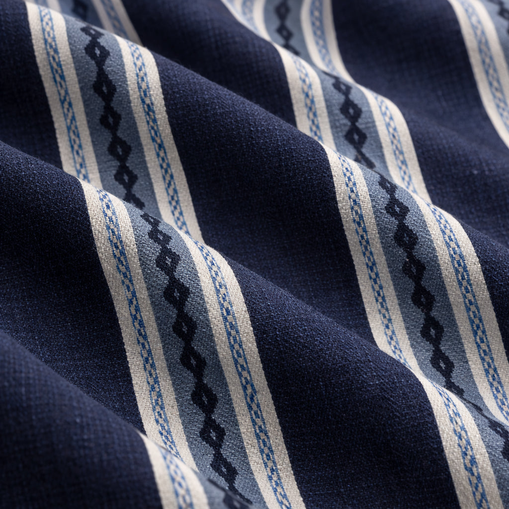 Blue Shirt with Strip Half Sleeve Shirt (SKU-P-515)