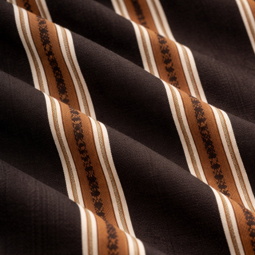 Brown Shirt with Strip Half Sleeve Shirt (SKU-P-512)