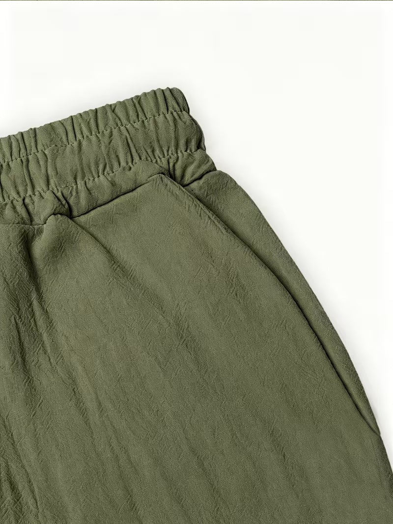 Light Khaki Linen Short