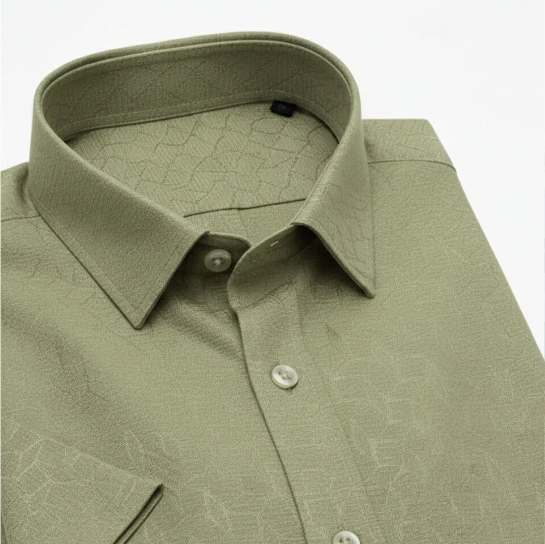 Men's Casual Half Sleeve Shirt - Green | SHS-152