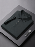 Dark Grey Plain Polo T-Shirt