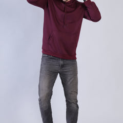Men Maroon Hoodie for Winter | HD-413