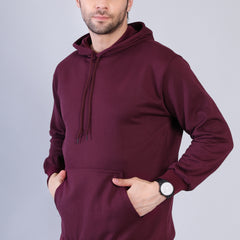 Men Maroon Hoodie for Winter | HD-413