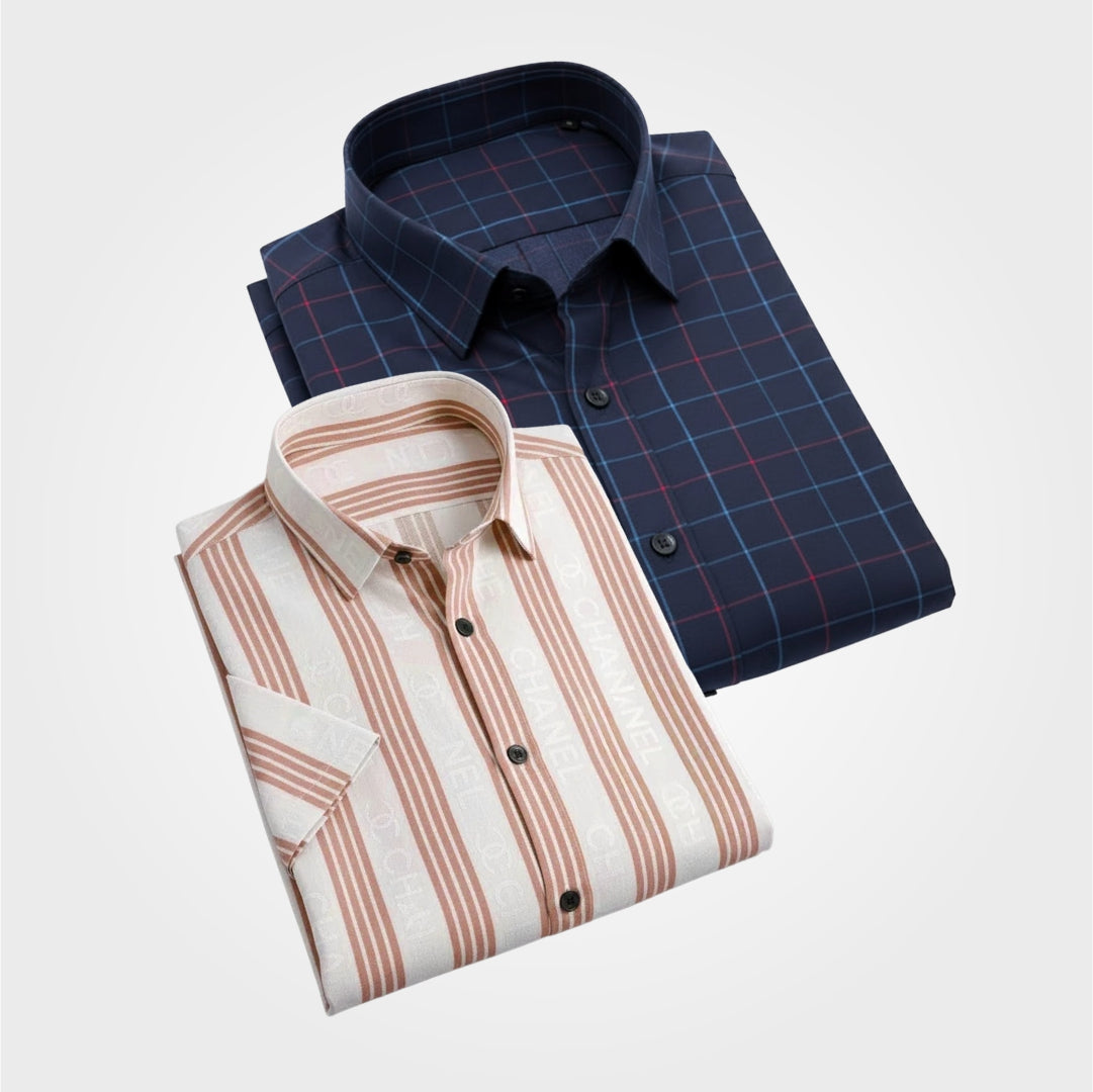 Shirt for Men's Pack of 2 (SHS-176,UHSS-155)