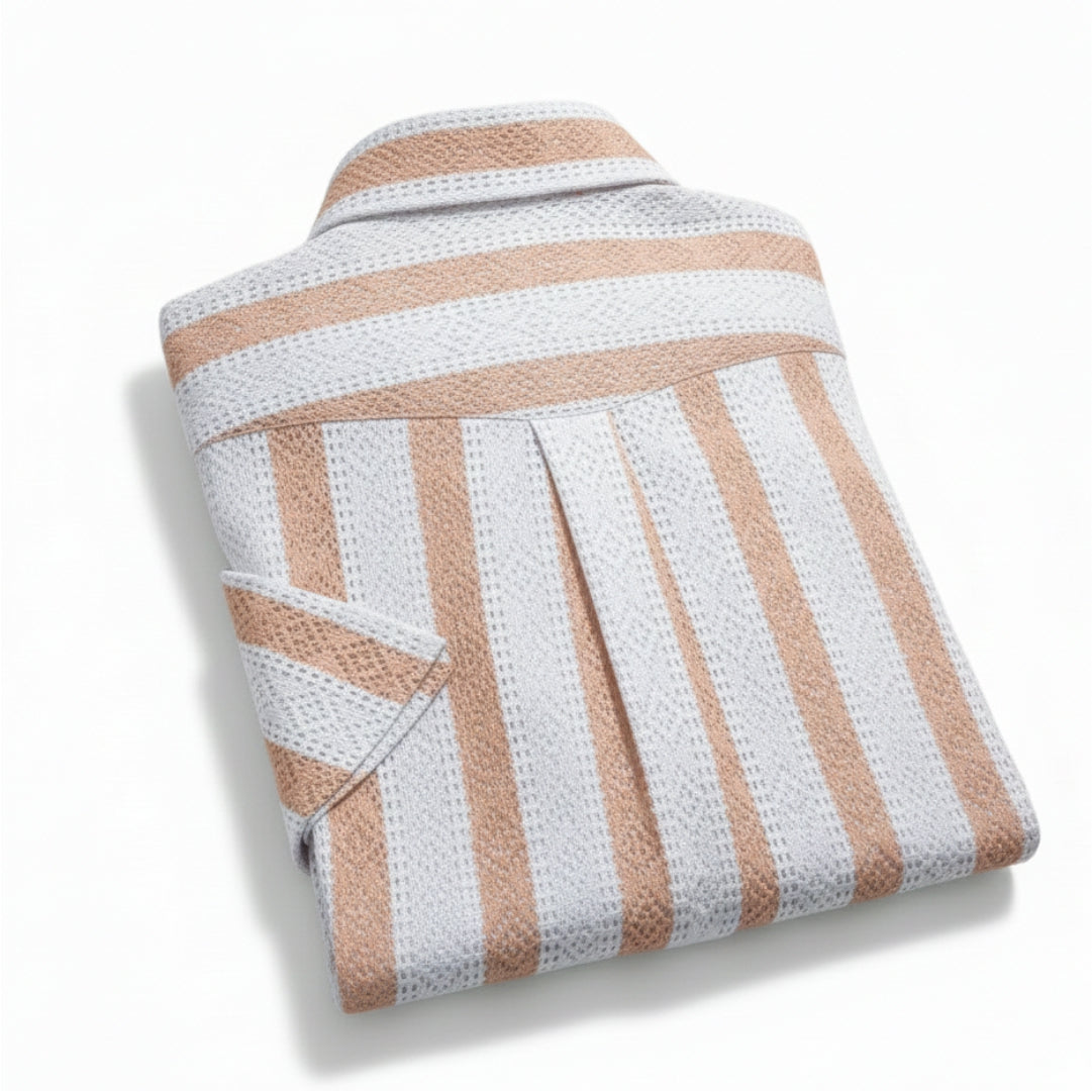 Men Orange Net Shirt - UHSS-6