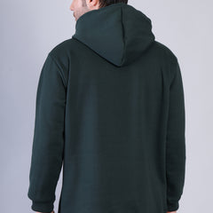 Men Bottle Green Hoodie for Winter | HD-414