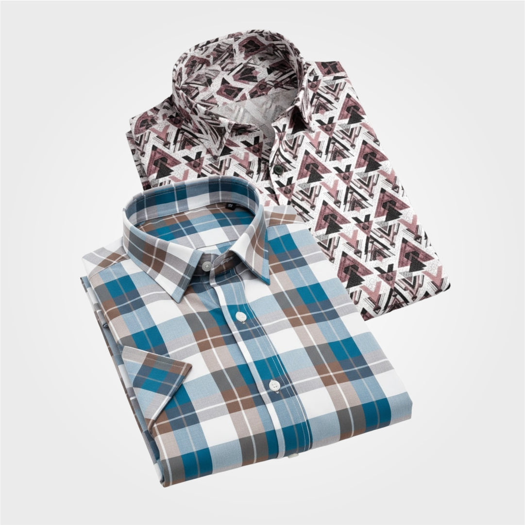 Shirt for Men's Pack of 2 (UHSS-16,SHS-19)