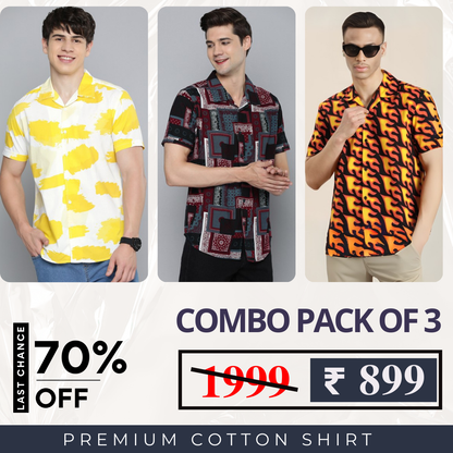 Premium Cotton Shirts Pack Of 3 | Full Sleeves