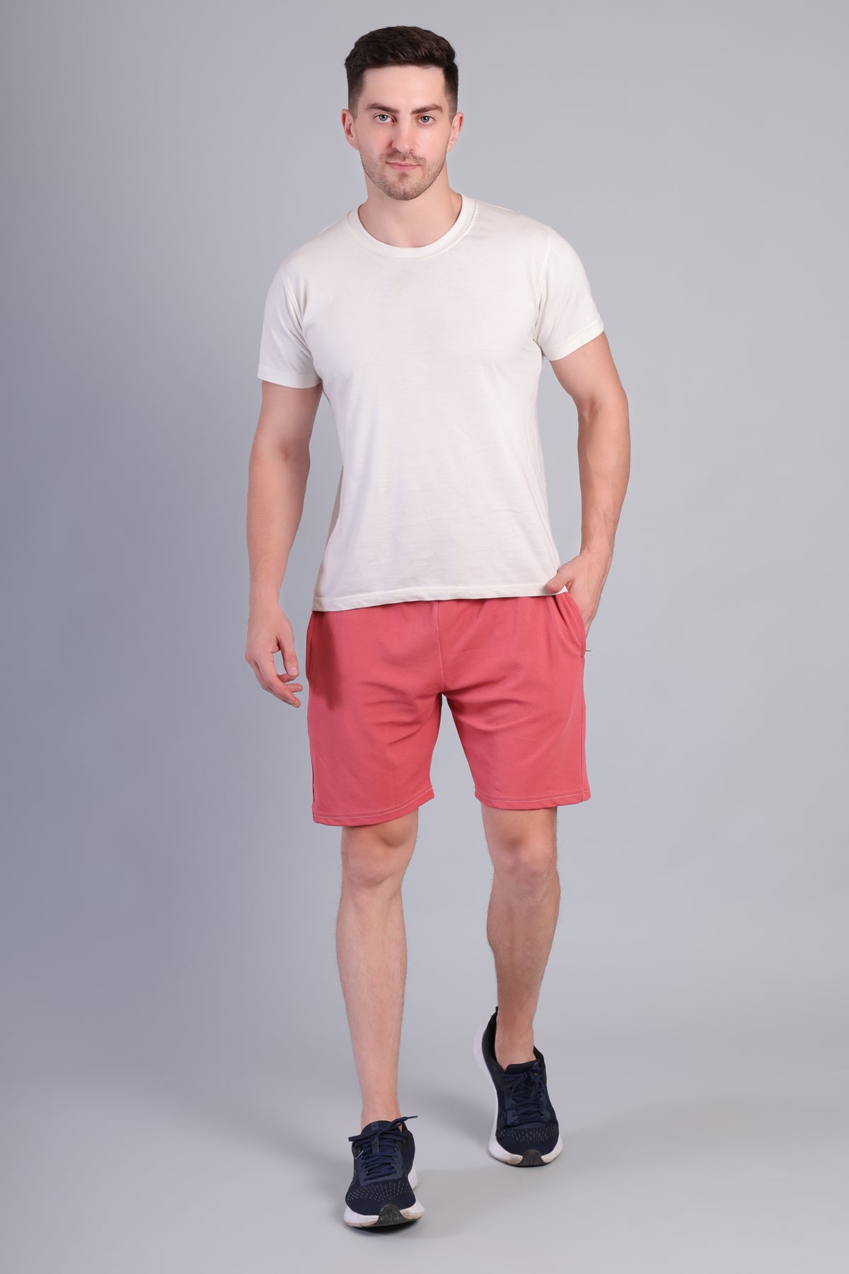 Brick Red Cotton Short_NS-36