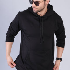 Men Black Hoodie for Winter | HD-412