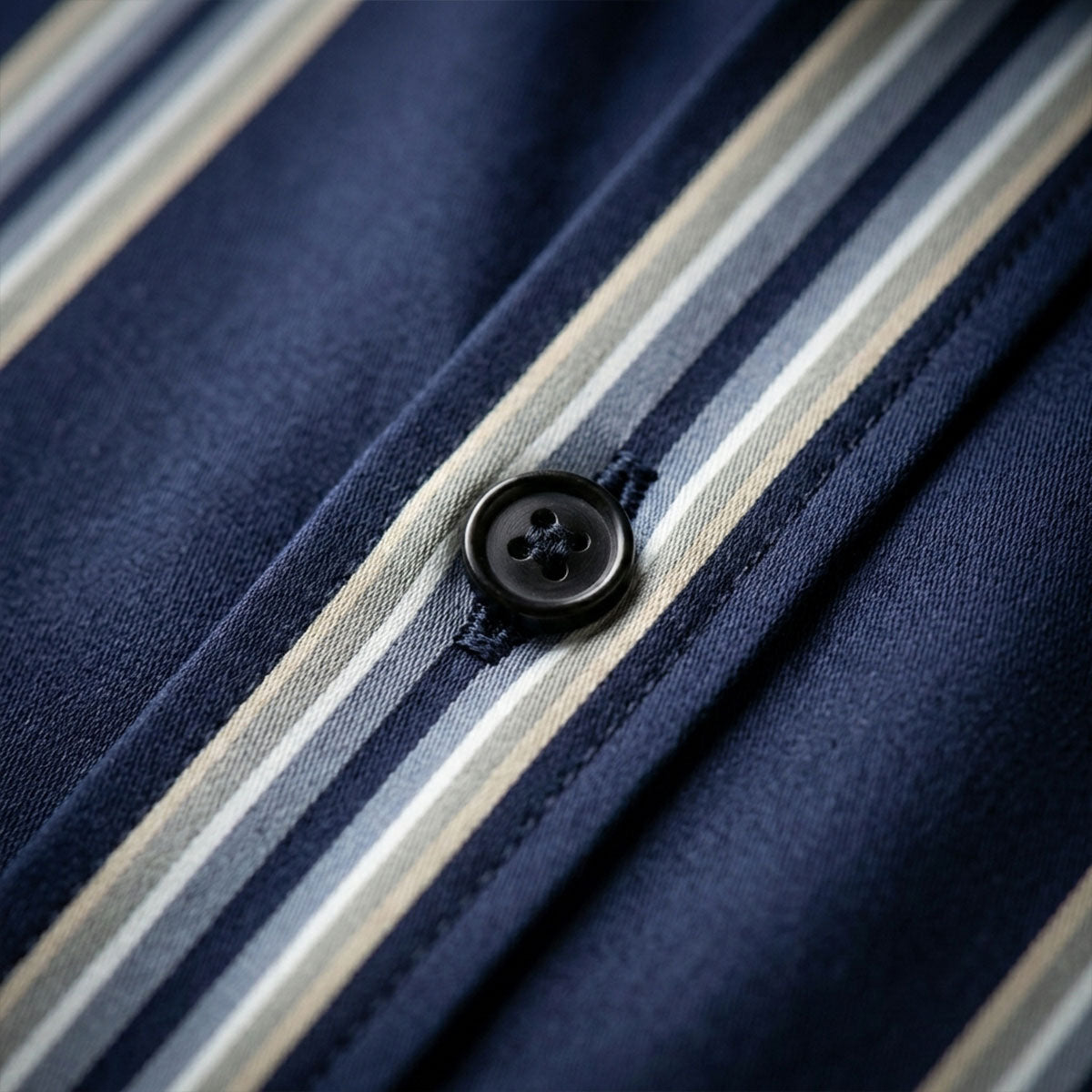 Blue Shirt with Strip Half Sleeve Shirt (SKU-515)