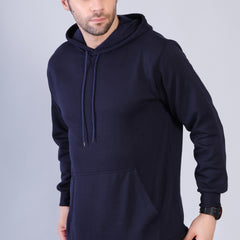 Men Dark Blue Hoodie for Winter | HD-411
