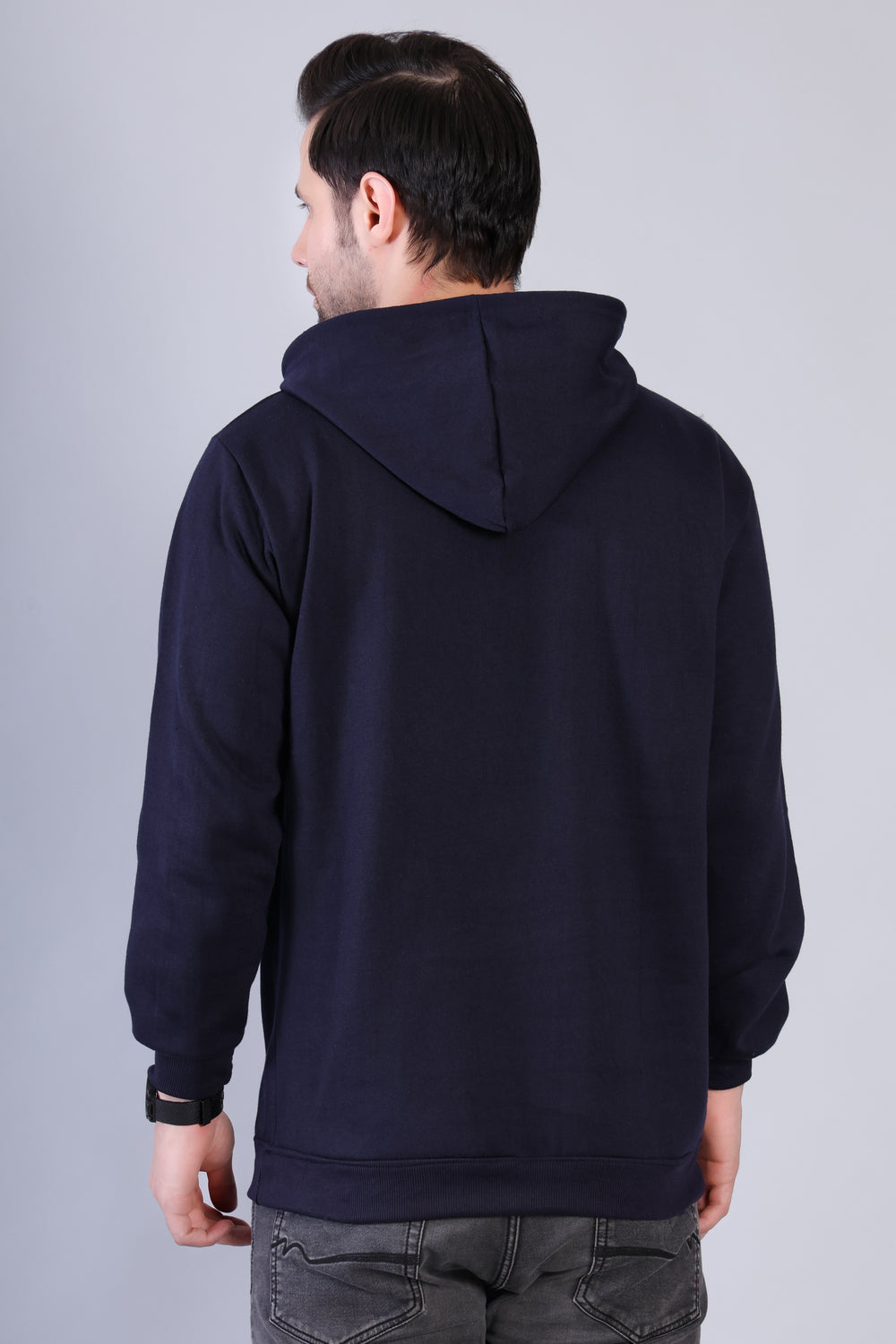 Men Dark Blue Hoodie for Winter | HD-411