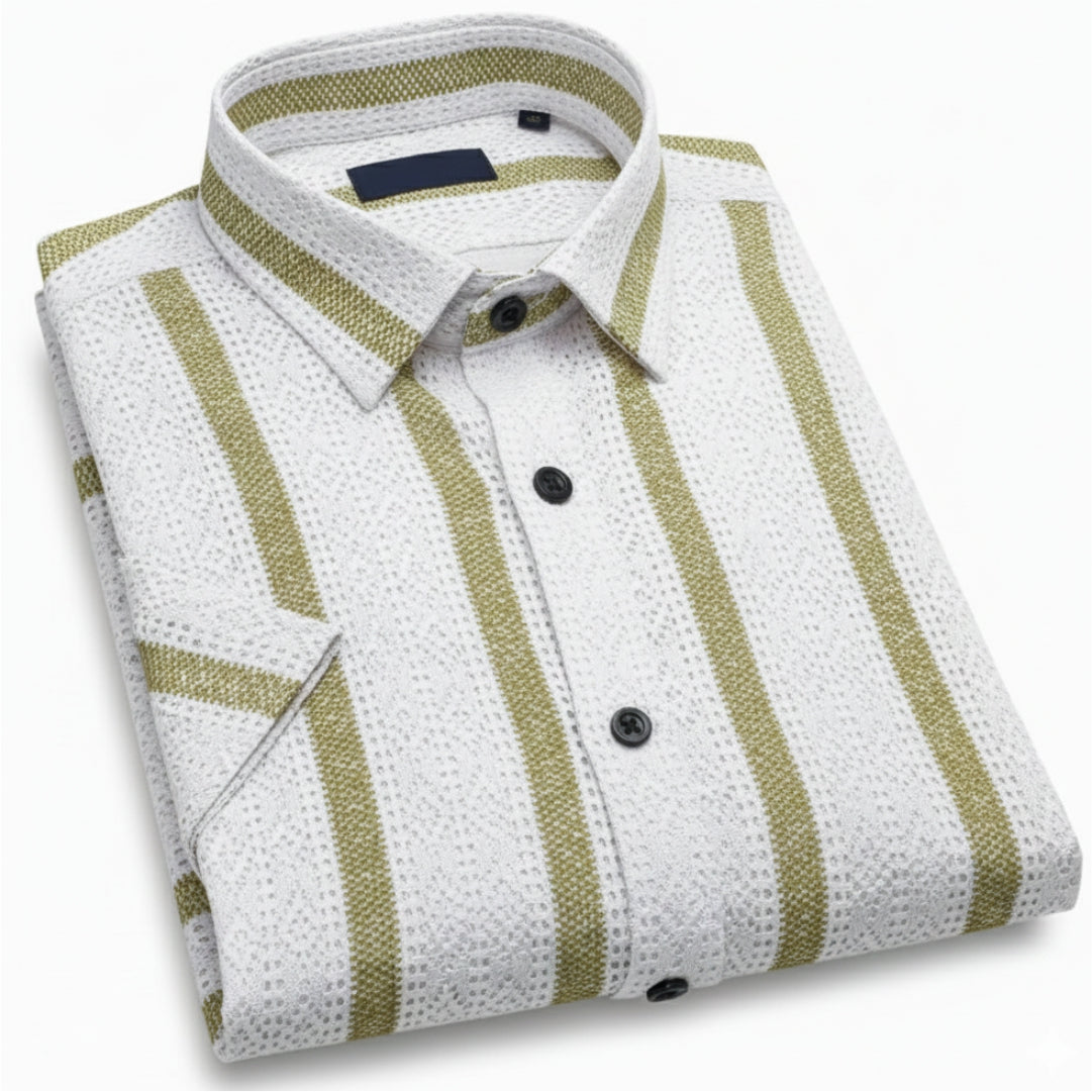 Men Pink Net Shirt - UHSS-2